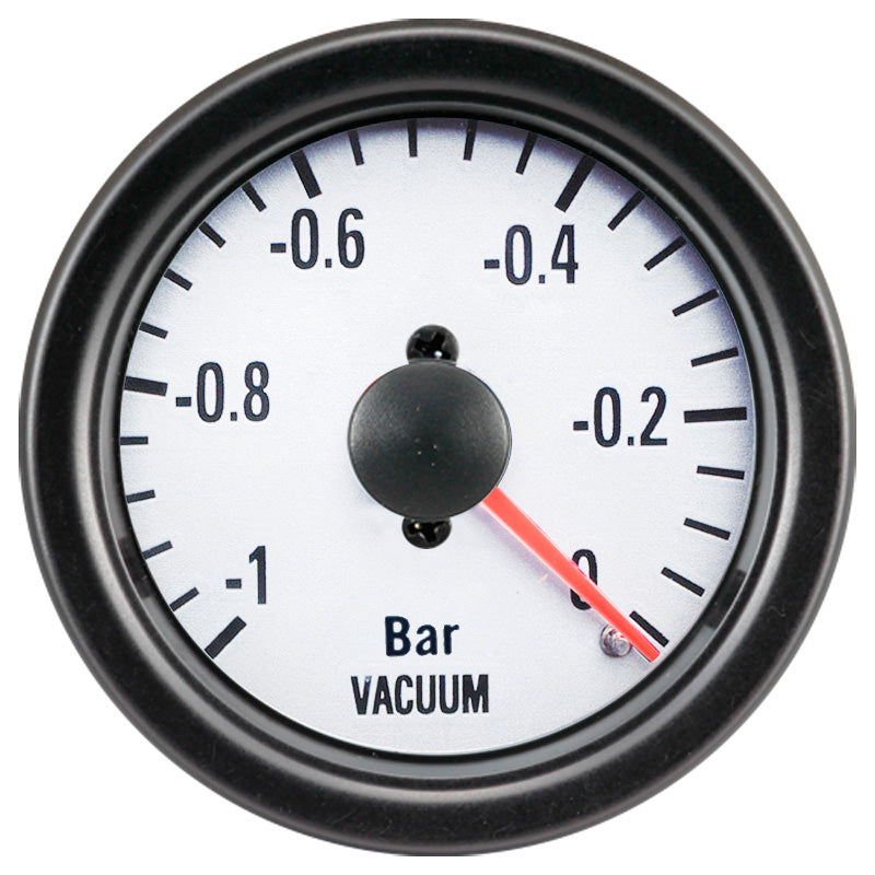 AutoStyle, 52mm Classic White Performance Instrument - Vakuum 0-0,2