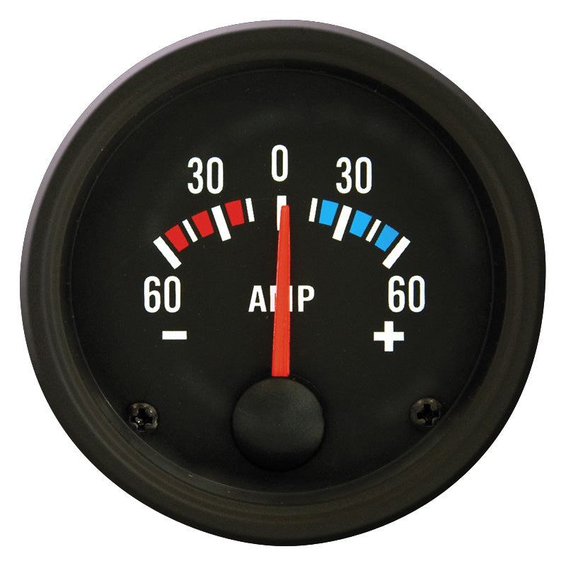 AutoStyle, Ampere Meter - 52mm - Svart - 60>+60