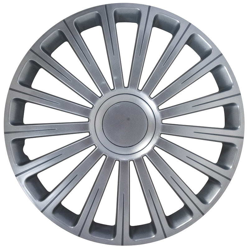 AutoStyle, Navkapslar, 4st, Radical 13-tums silver + kromring