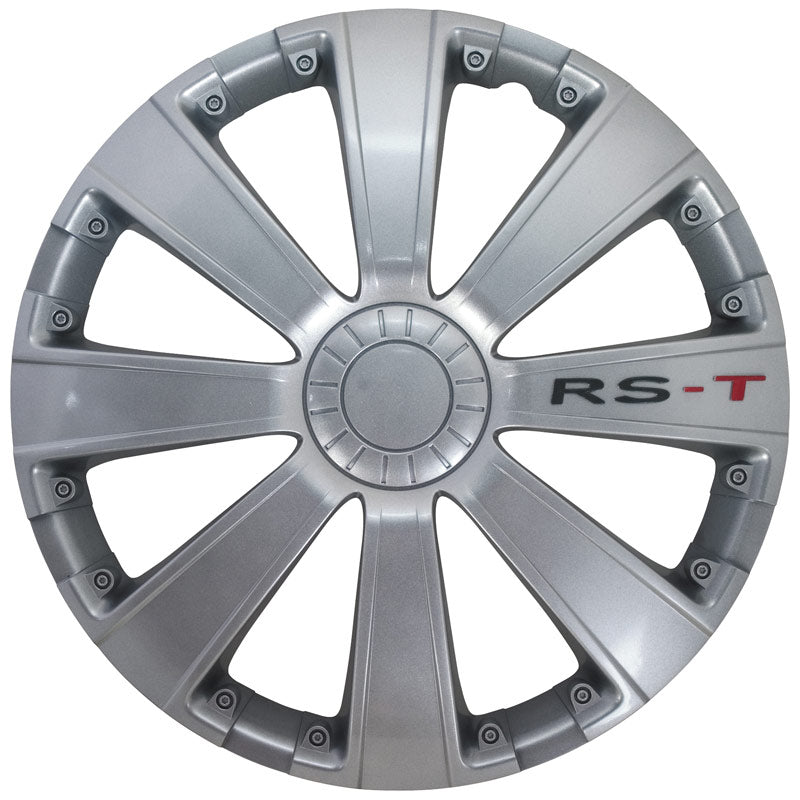 AutoStyle, Navkapslar, 4st, RS-T 14-tums silver