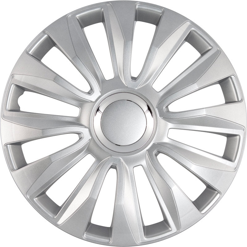 AutoStyle, Navkapslar, 4st, Avalone Pro 13-tums silver + kromring