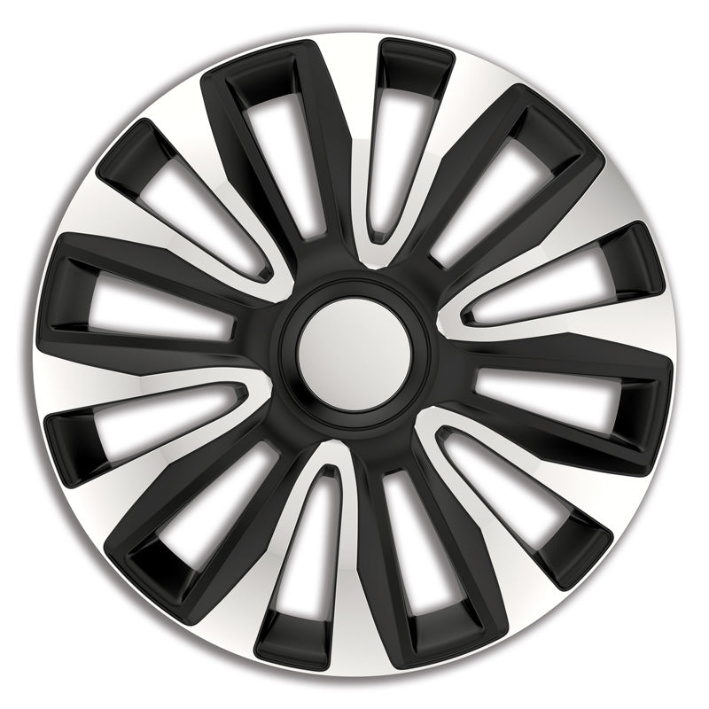 AutoStyle, Navkapslar, 4st, Avalone 15-tums silver/svart