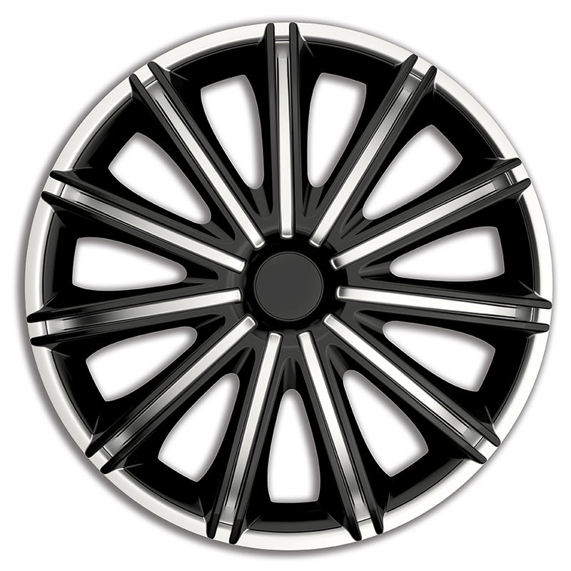 AutoStyle, Navkapslar, 4 st, Nero 13-tums silver/svart