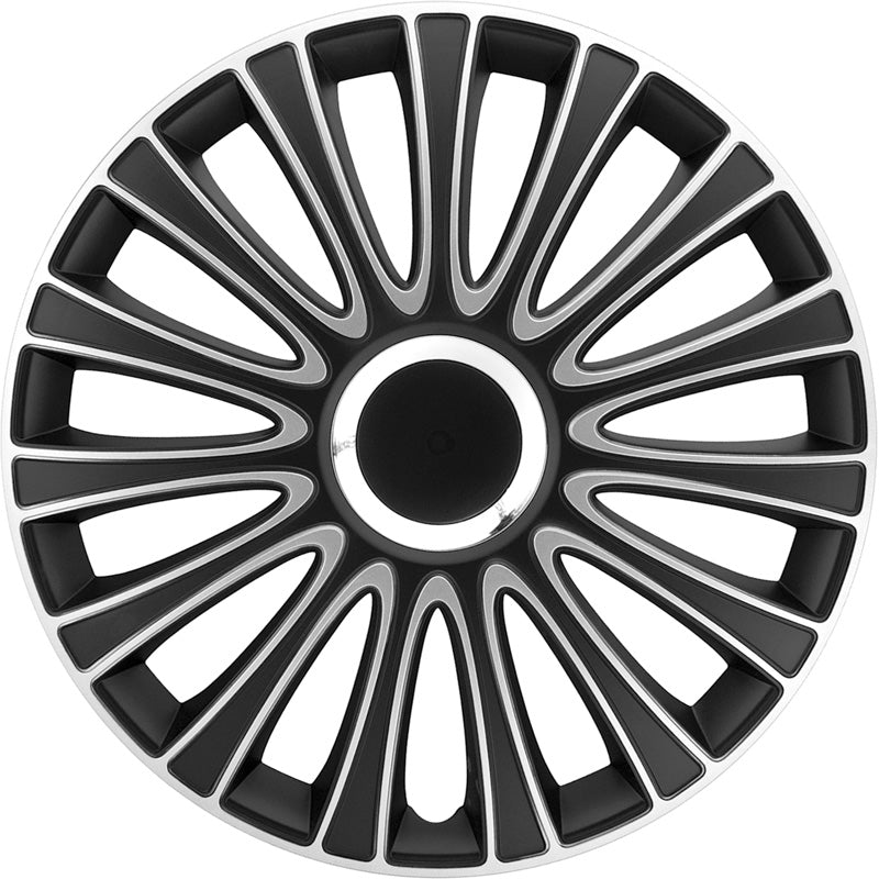 AutoStyle, Navkapslar, 4st, LeMans 14-tums svart/silver