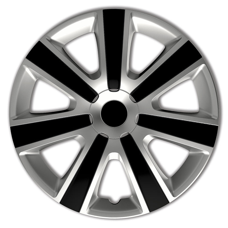 AutoStyle, Navkapslar, 4 st, VR 15-tums silver/svart