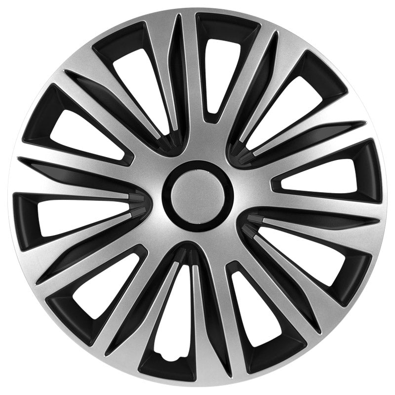 AutoStyle, Navkapslar, 4 st, Nardo 14-tums silver/svart