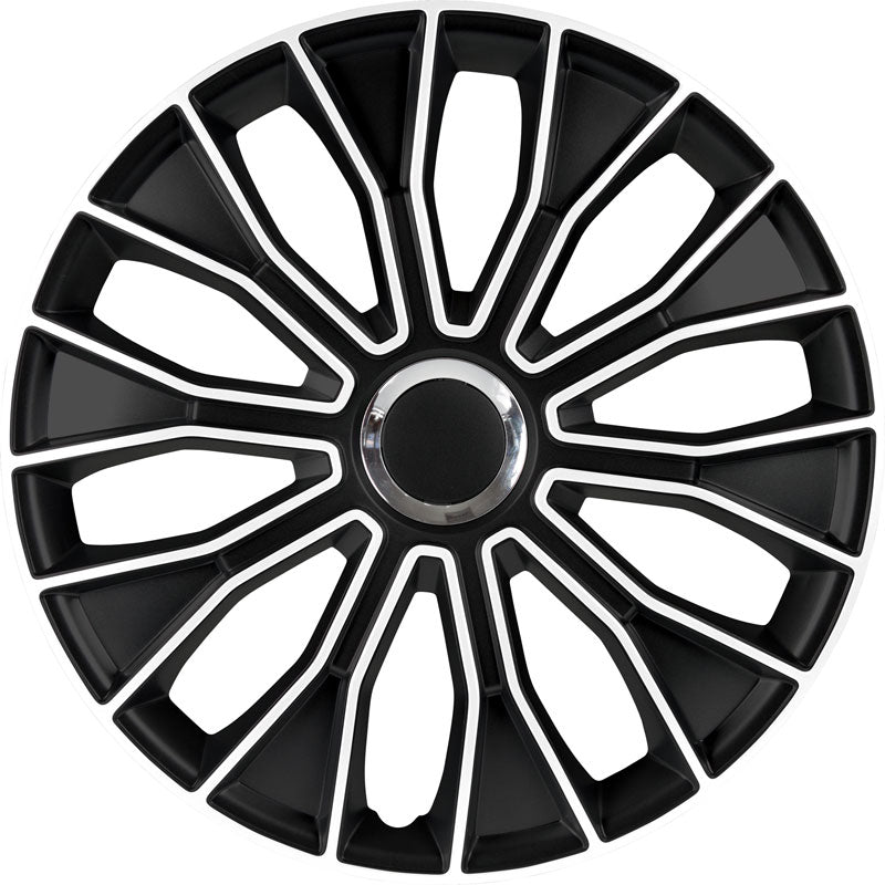 AutoStyle, Navkapslar, 4st, Voltec Pro 14-tums svart/vit