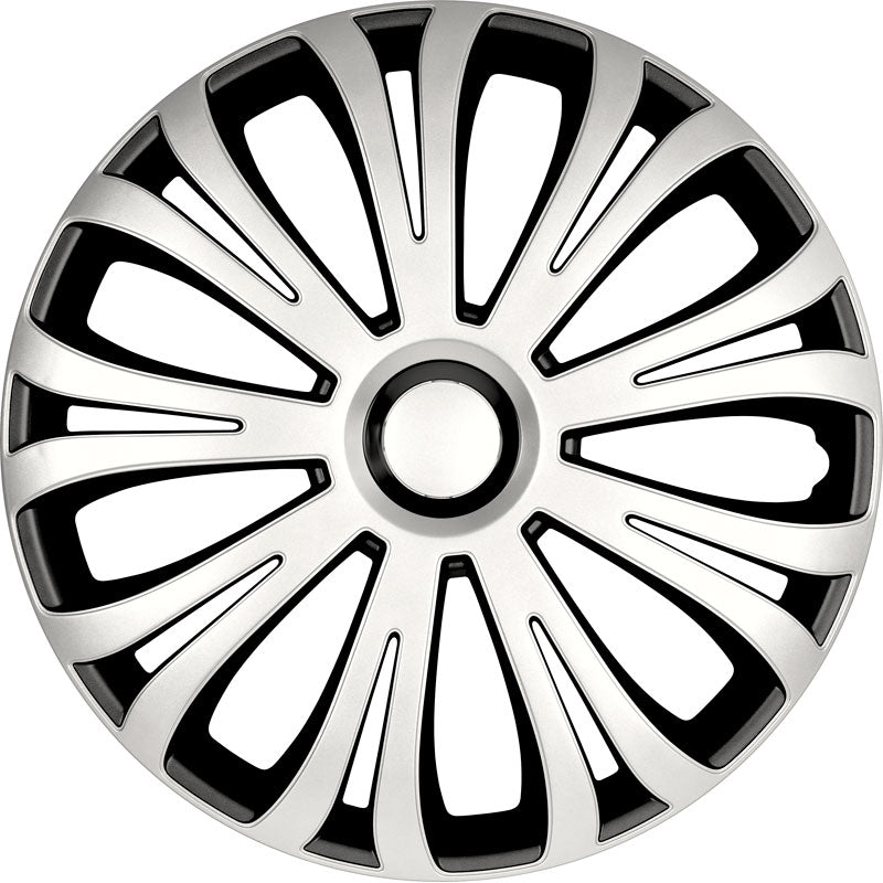 AutoStyle, Hjulkapsler, 4stk, Avera 16-tommer silver/black