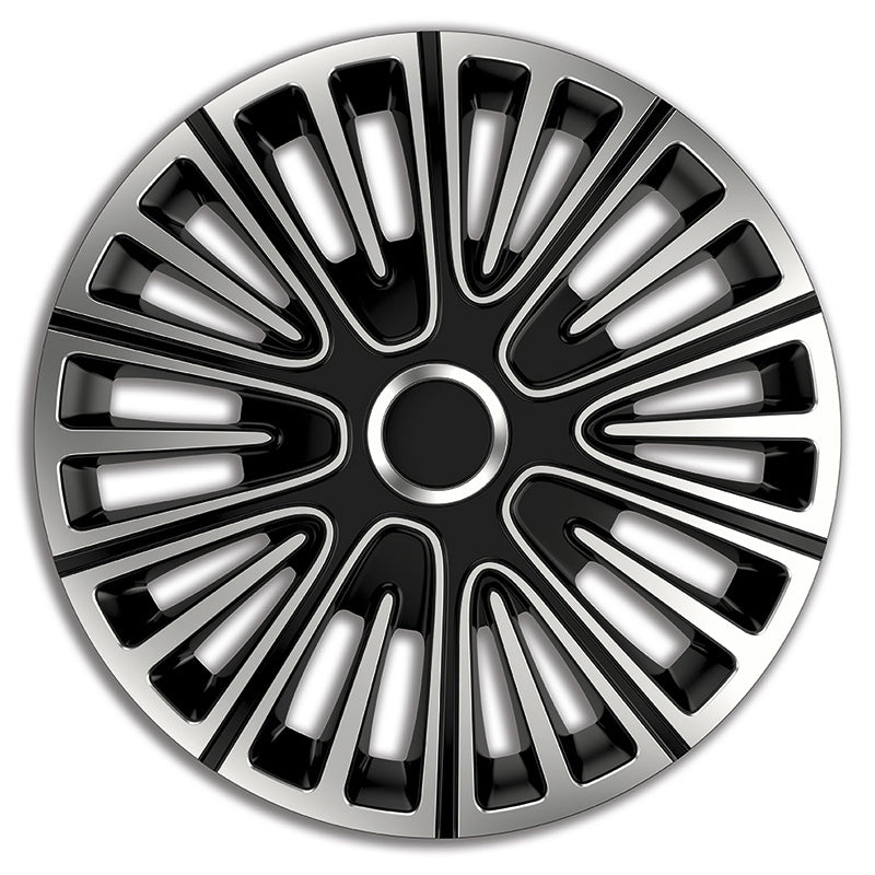 AutoStyle, Navkapslar, 4 st, Motion 14-tums silver/svart