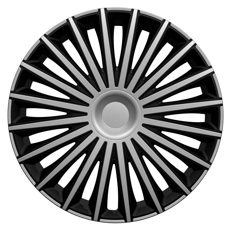 AutoStyle, Hjulkapsler, 4stk, Dakota 14-tommer silver/black