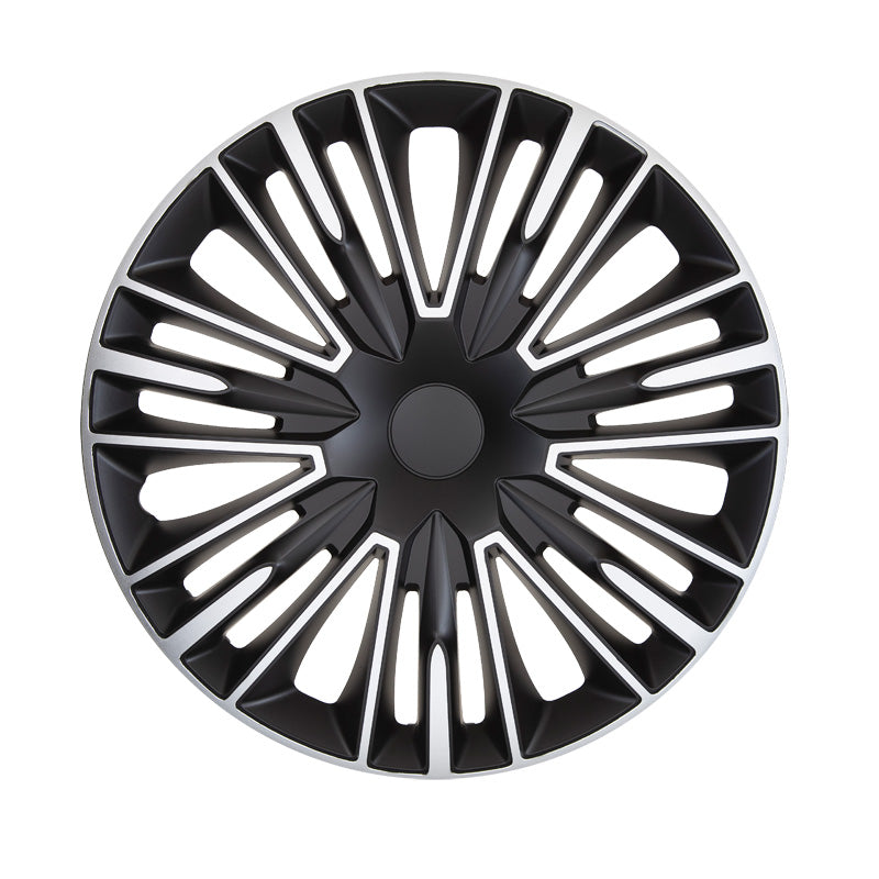 AutoStyle, Navkapslar, 4st, Jerez 15-tums silver/svart