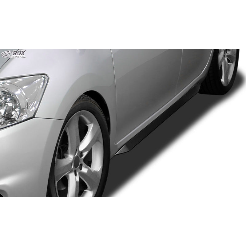 RDX Racedesign, Sidokjolar, Slim, passar Toyota Auris E150 2007-2012 (ABS glansigt svart)