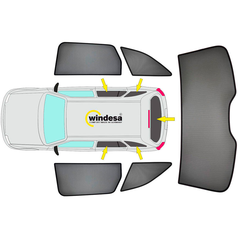 SunClip, Solgardin, passer til BMW 3-Serie F31 Touring (2012-2019)