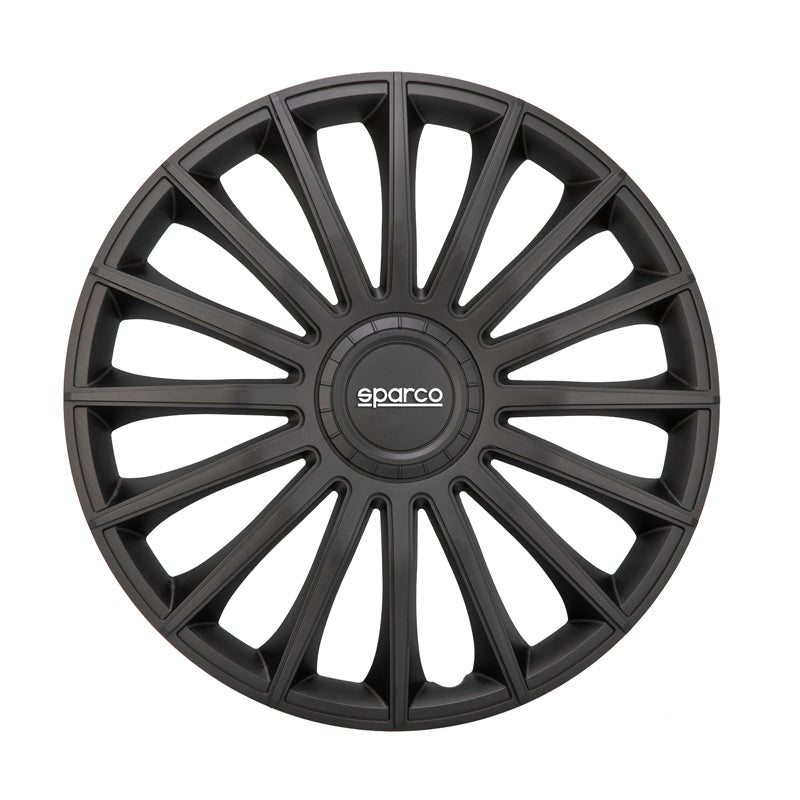 Sparco, Hjulkapsler, 4stk., Treviso - 15-tommer - Black