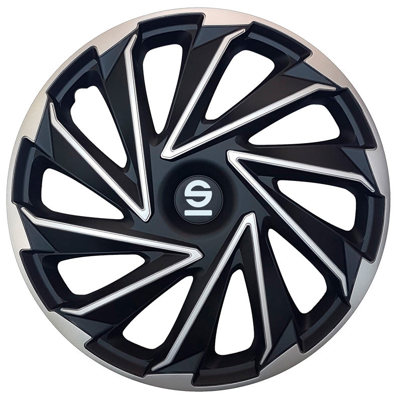 Sparco, Navkapslar, 4 st., Varese - 16-tums - Silver/Svart