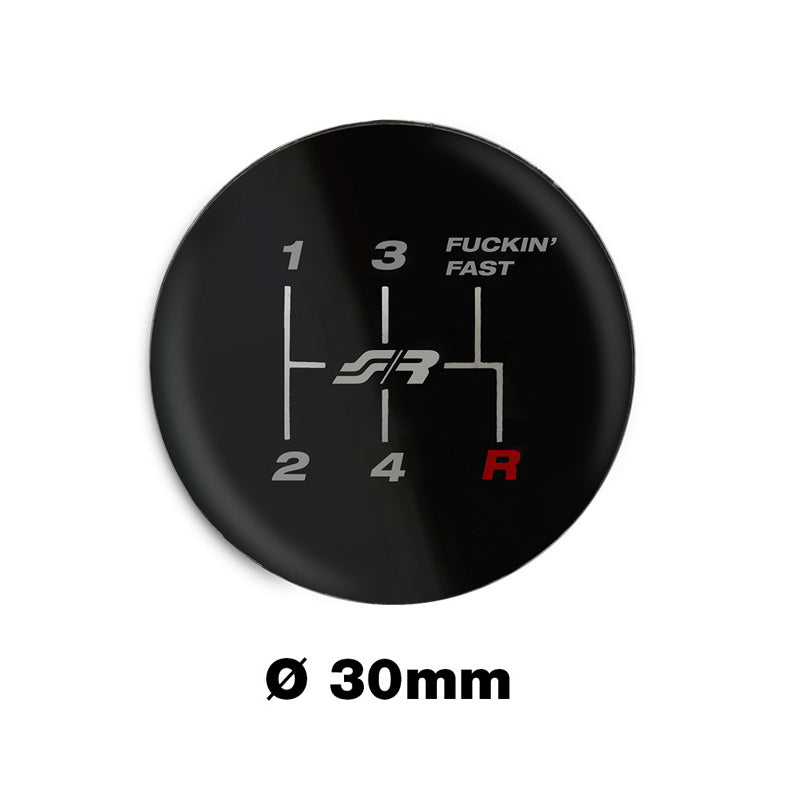 Simoni Racing, Gearknop Klistermærke - 5-Trins F-Fast - Ø30mm