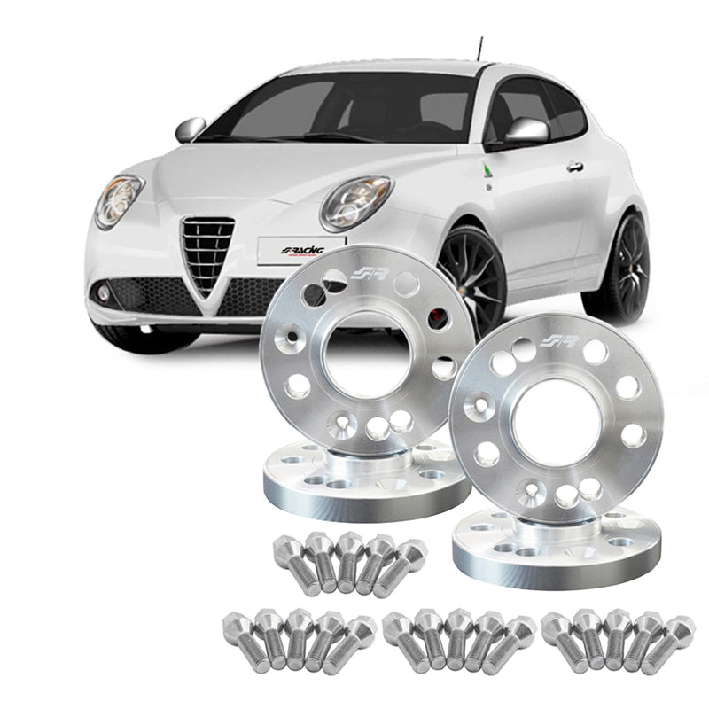 Simoni Racing, Spacer Kit, Aluminium, 2x16mm(FA) - 2x20mm(RA) inklusive hjulbolte, passer til Alfa Romeo forskellige