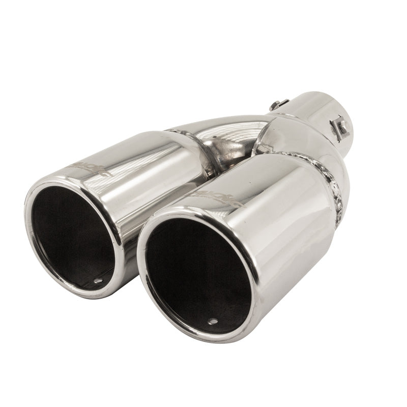Simoni Racing, ändrör, Double Round Inox - Ø76xL230mm - Installation ->61mm