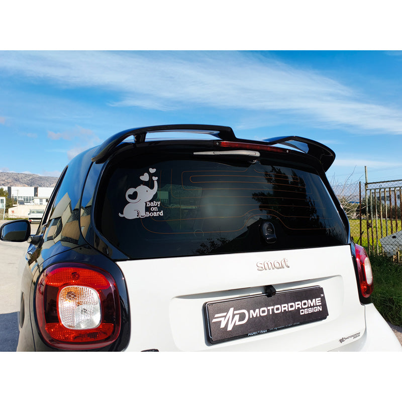 Motordrome, Tagspoiler, Polyurethan (UP), passer til Smart Fortwo (453) (2014-2024)