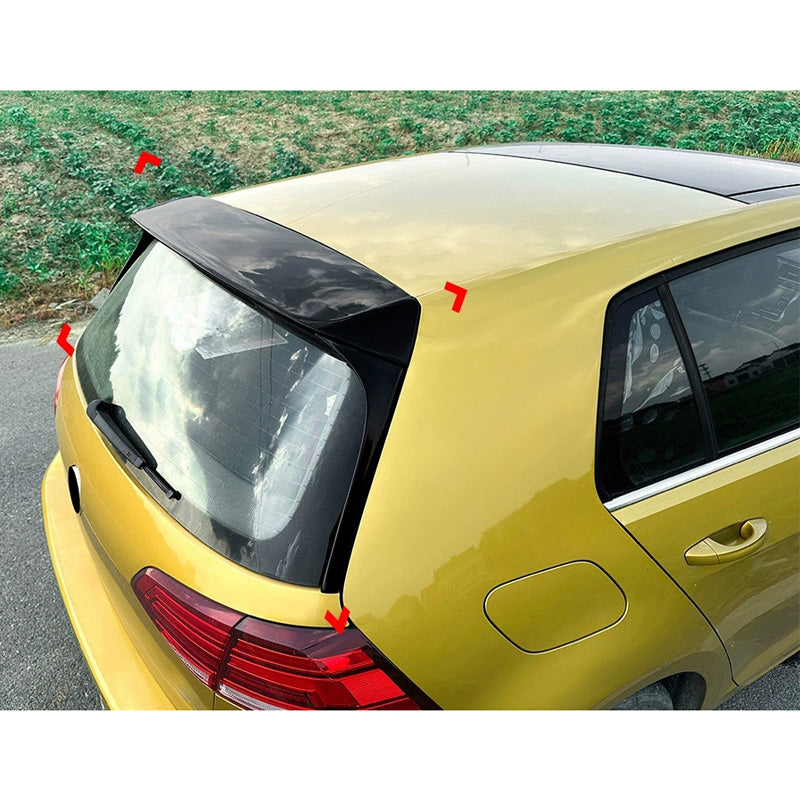 AutoStyle, Tagspoiler, ABS, Blank Sort, 3-delt, passer til Volkswagen Golf VII (7&7.5) HB (2012-2019)