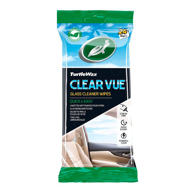 Turtle Wax 54098 Clear Vue Glass Cleaner Wipes 24 pièces