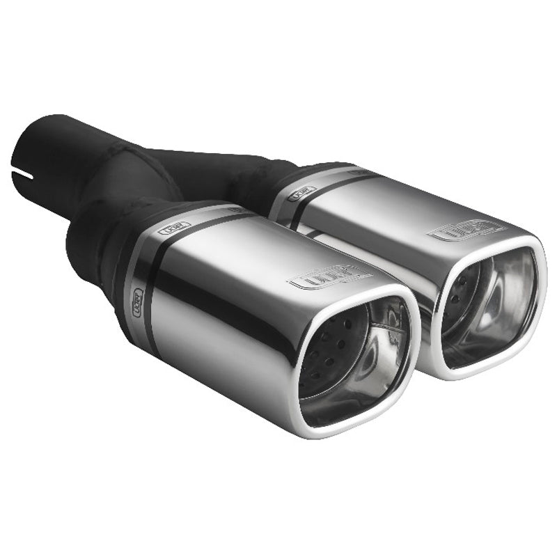 Ulter Sport, Ändrör - Dubbel rektangulär 80x65mm - Längd 200mm - Installation ->50mm - Inox