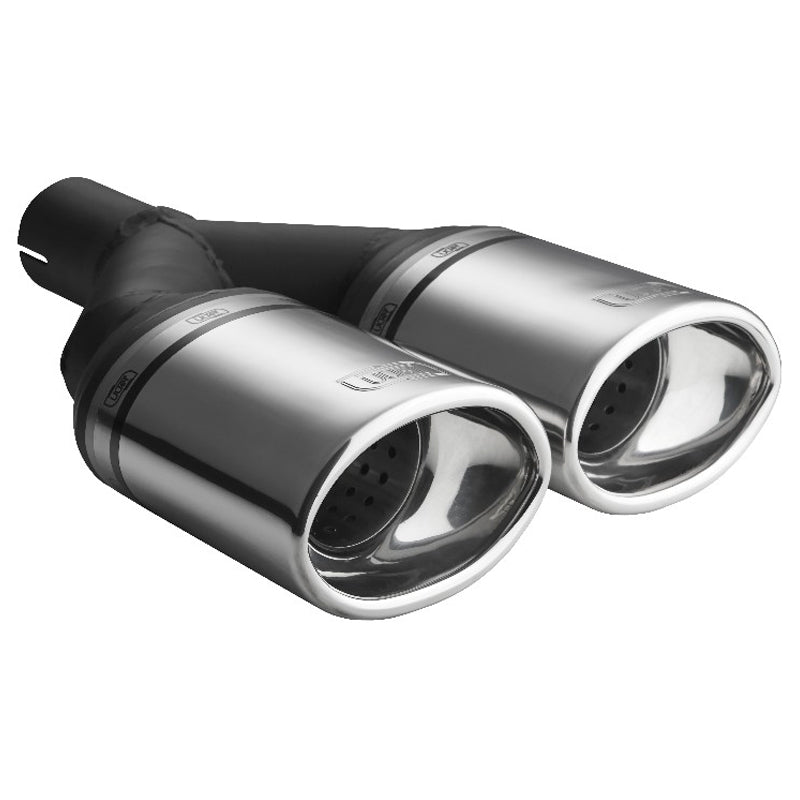 Ulter Sport, Ändrör - Dubbel Oval 120x80mm - Längd 250mm - Installation ->50mm - Inox
